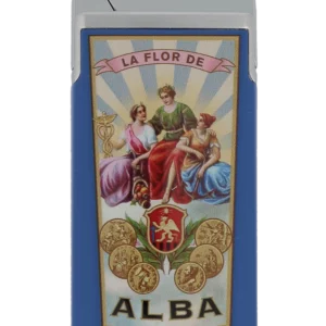 Briquet Elie Bleu J15 Laqué Alba Bleu, vue de face - Disponible en stock.