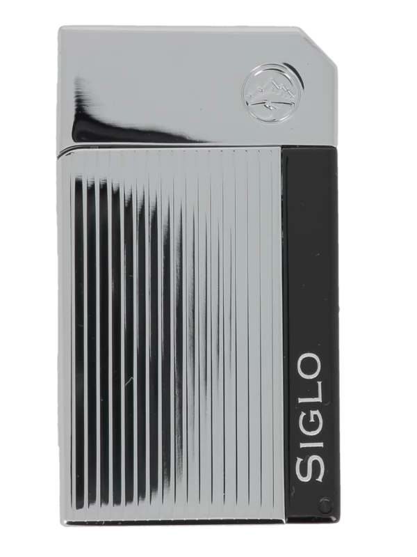 Briquet Siglo Chrome Haute Altitude Bandes Électriques, vue de face - Accessoires de cigares premium