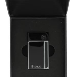 Briquet Siglo Chrome Haute Altitude Noir Obsidian en boîte - Accessoire de cigares A La Civette.