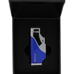 Briquet Siglo Triple Flamme Bleu en boîte - Accessoire de luxe pour cigares à A La Civette.