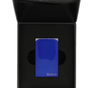 Briquet Siglo Twin Flames Bleu en boîte - Accessoire de luxe pour cigares A La Civette.