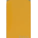 Briquet Siglo Twin Flames Jaune Damier, vue de face - Double flamme pour cigares.