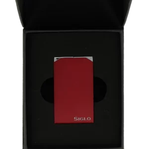 Briquet Siglo Twin Flames Rouge en boîte - Accessoire de luxe pour cigares.