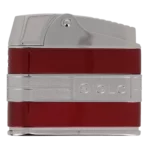 Briquet de table Siglo Mega Streamliner Rouge, vue de face - Flamme puissante pour cigares.