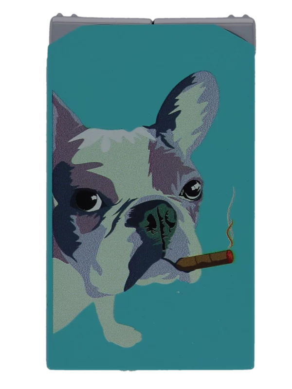 Briquet Dog du Coffret Siglo, vue de face - Accessoire de cigares.