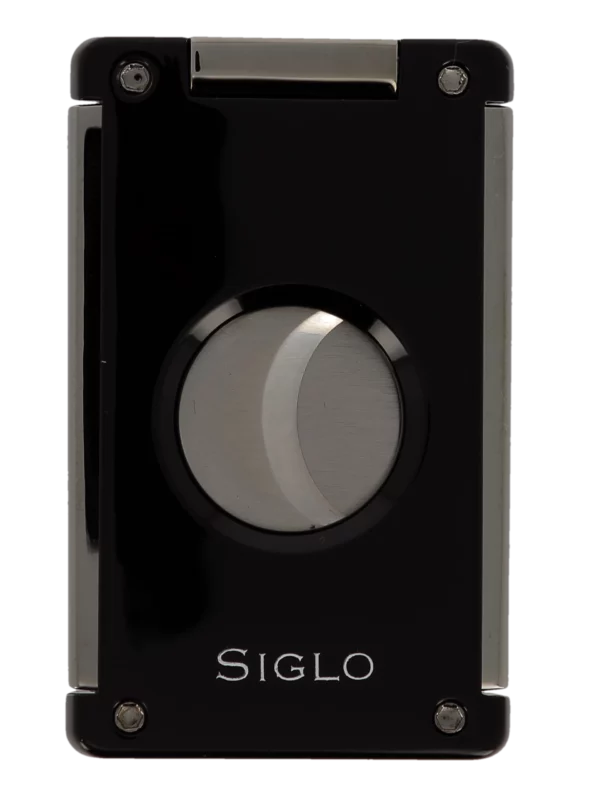 Coupe-cigares Siglo Switch Blade Noir, vue de face - Accessoire de précision.