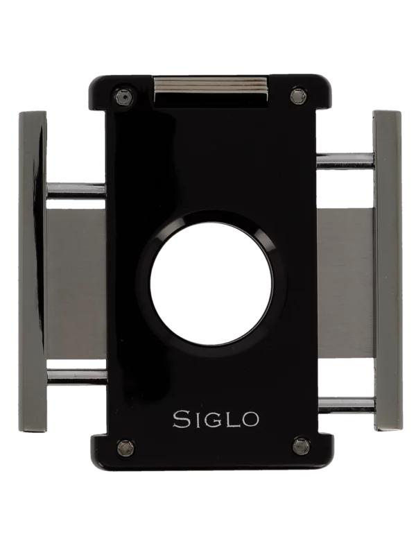 Coupe-cigares Siglo Switch Blade Noir, ouvert - Accessoire de précision.