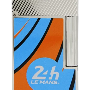 A-La-Civette-Accessoires-a-cigares-Briquets-S.T.Dupont-Briquet-Ligne-2-24-heures-du-mans-palladium-laque-bleue-orange-blanche-face