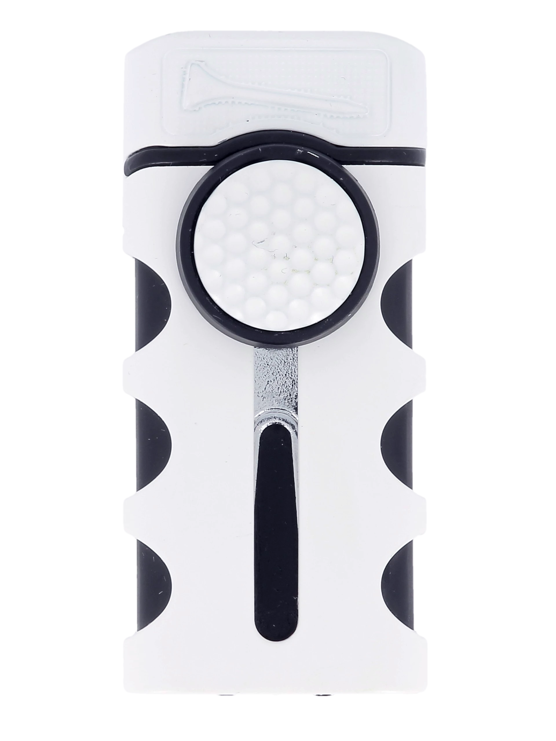 Briquet Vector Caddie blanc mat, vue de face.