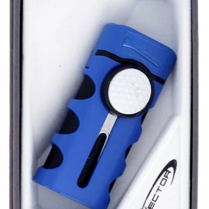 Briquet Vector Caddie bleu mat en boîte - Accessoire de qualité.