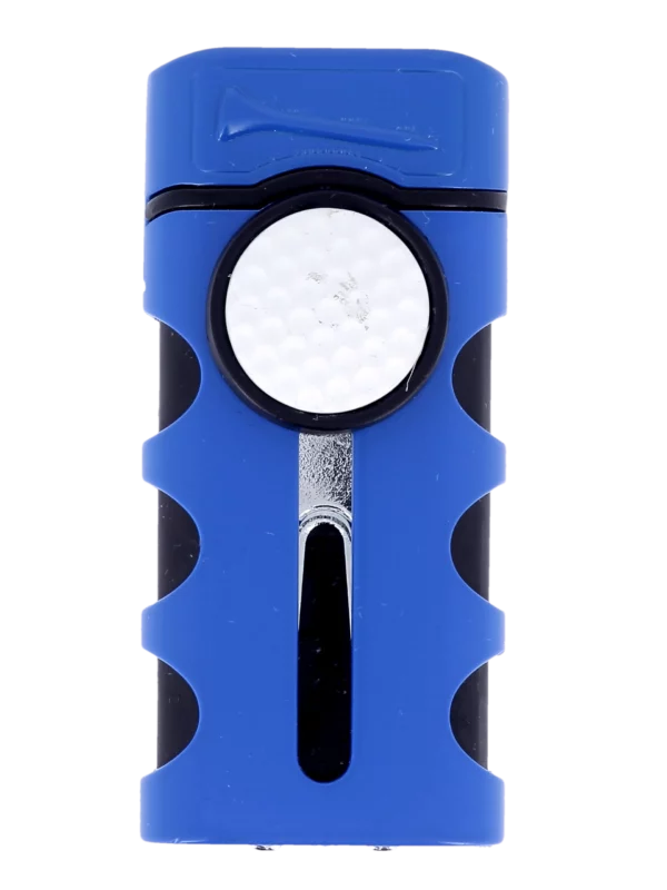 Briquet Vector Caddie bleu mat, vue de face - Disponible en stock.