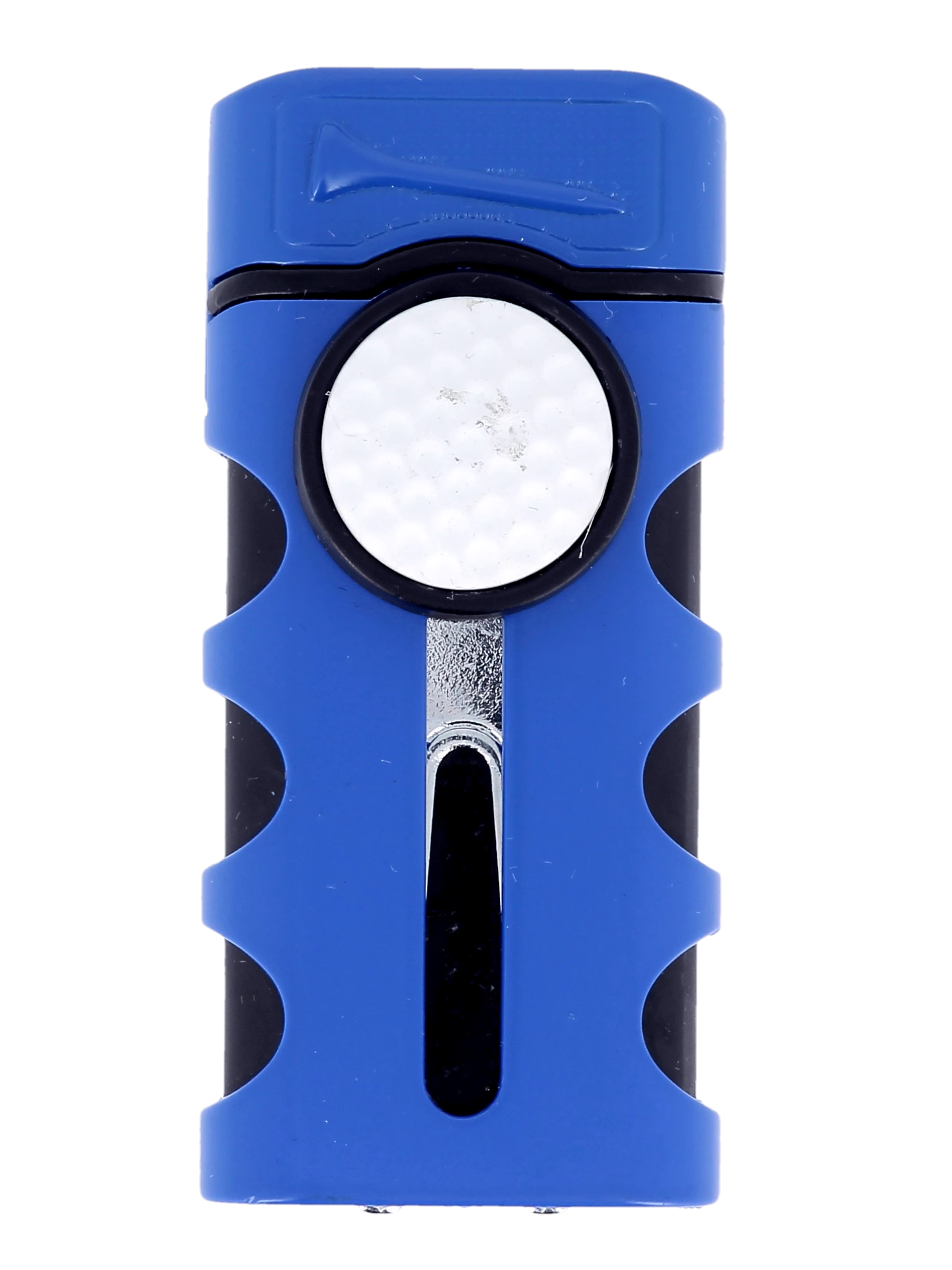 Briquet Vector Caddie bleu mat, vue de face - Disponible en stock.