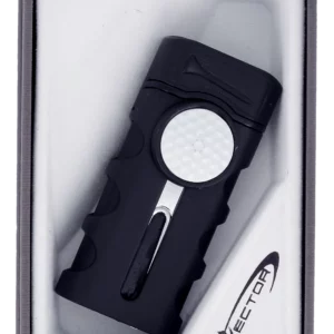 Briquet Vector Caddie noir mat en boîte - Accessoire sobre.