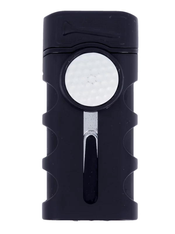 Briquet Vector Caddie noir mat, vue de face - Accessoire élégant.