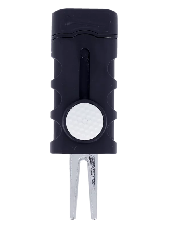 Briquet Vector Caddie noir mat, ouvert - Accessoire de précision.