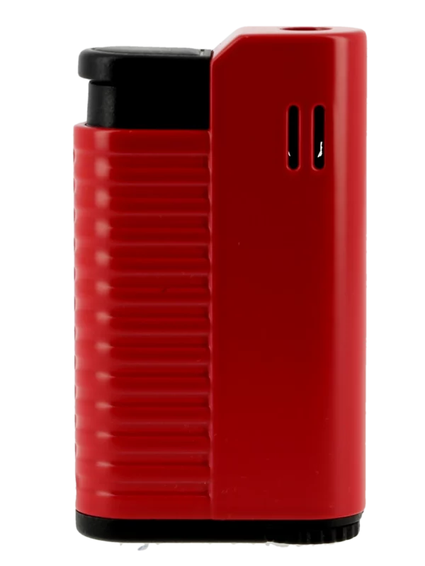 Briquet Vector Hammer rouge mat, vue de dos - Accessoire de qualité.