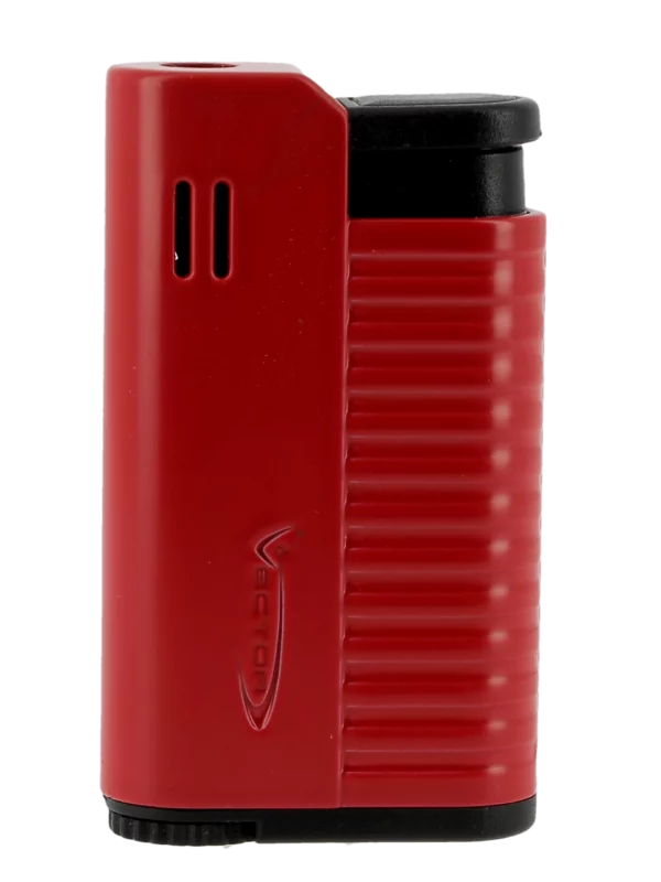 Briquet Vector Hammer rouge mat, vue de face.