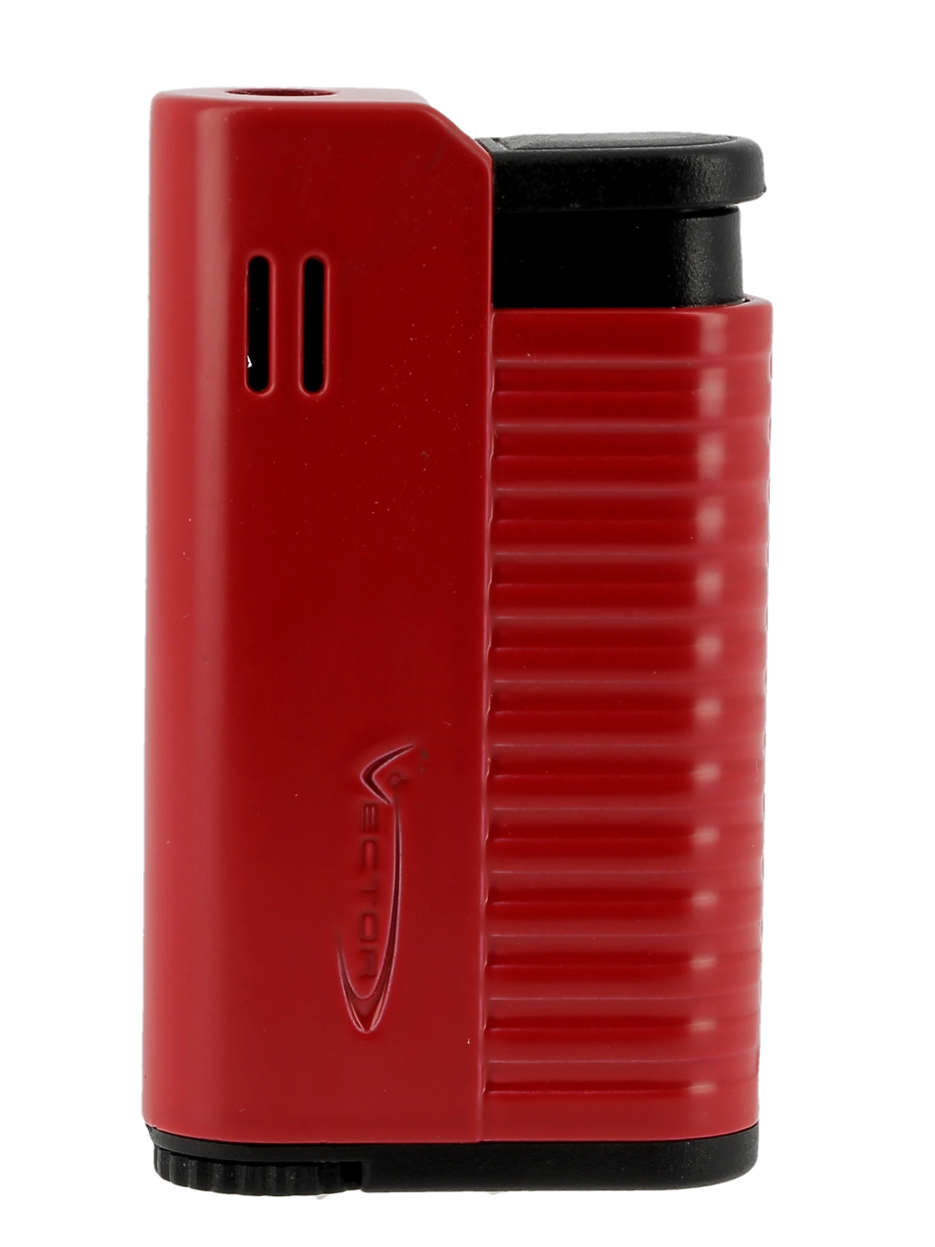 Briquet Vector Hammer rouge mat, vue de face.