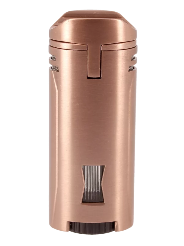 Briquet Vector Ironquad or rose satin, vue de dos - Accessoire premium.