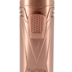 Briquet Vector Ironquad or rose satin, vue de face - En stock chez A La Civette.