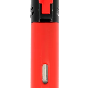 Briquet Vector Quattro rouge laqué, vue de dos - Accessoire raffiné.