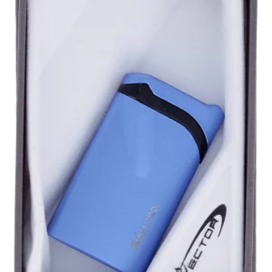 Briquet Vector Ultra bleu métal en boîte - Accessoire élégant pour cigares.