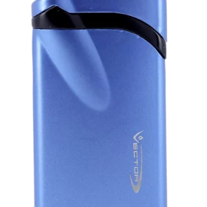 A-La-Civette-Accessoires-a-cigares-Briquets-Vector-Briquet-Ultra-bleu-métal-face