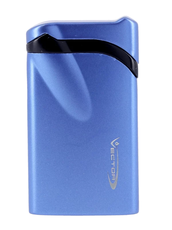 Briquet Vector Ultra bleu métal, vue de face.