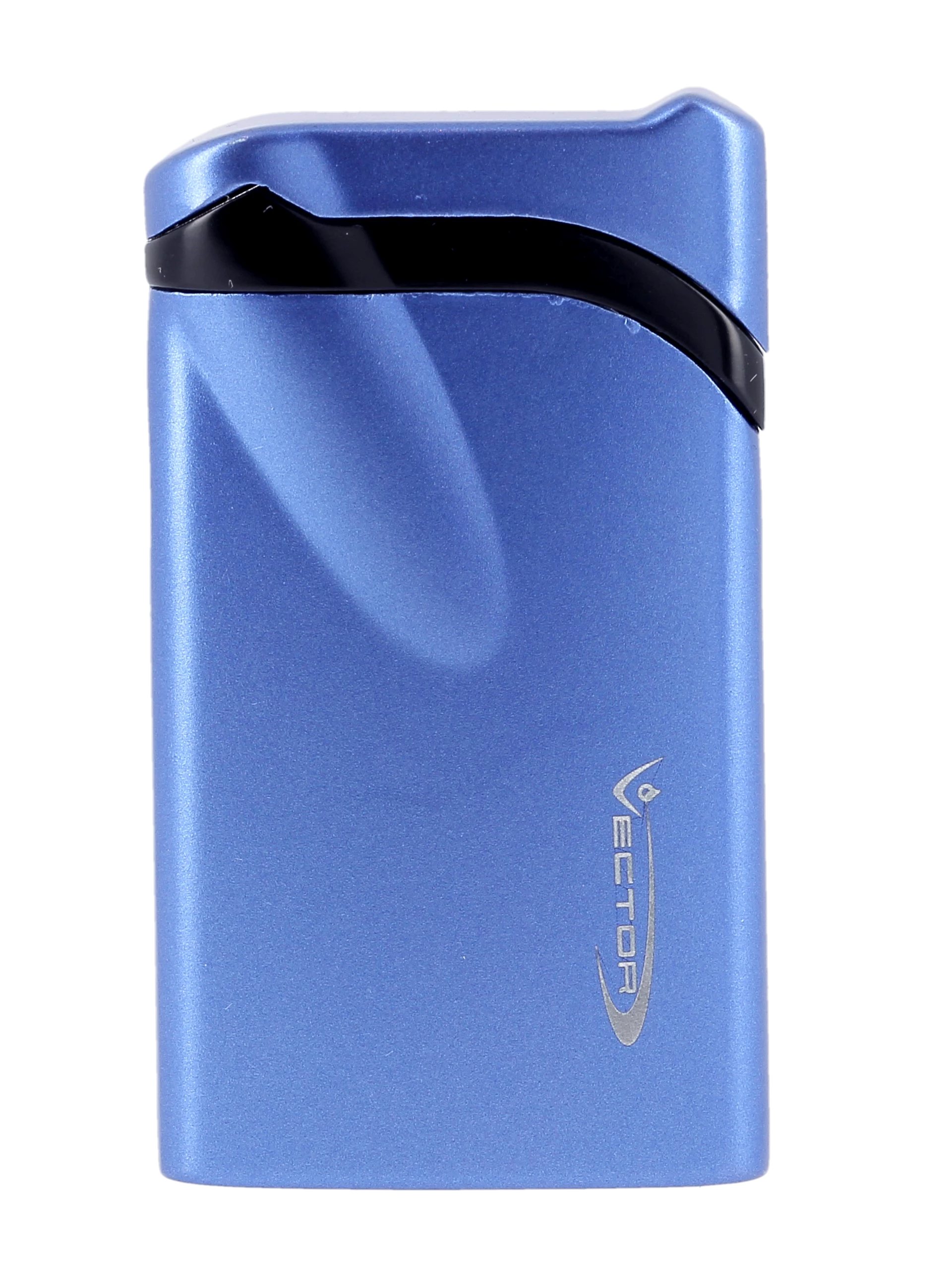 Briquet Vector Ultra bleu métal, vue de face.