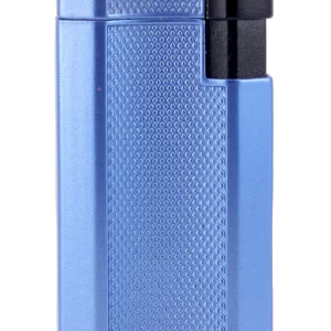 A-La-Civette-Accessoires-a-cigares-Briquets-Vector-Briquet-Vmotion-bleu-metal-face