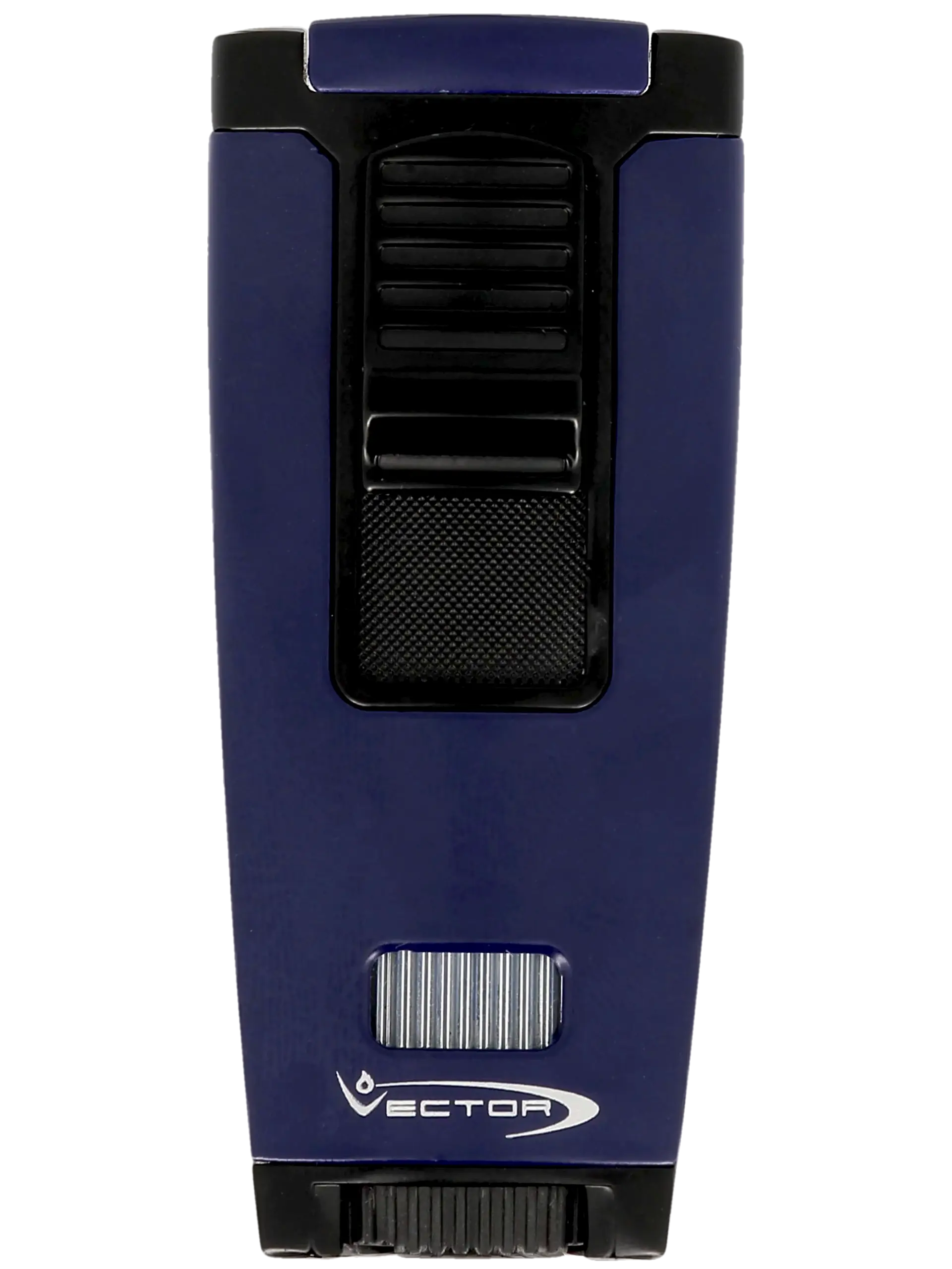 Face avant du briquet Vector Apex bleu, élégance et modernité - A La Civette.