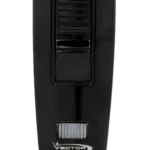 Face avant du briquet Vector Apex noir, un design sobre et raffiné - A La Civette.