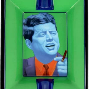 Cendrier Siglo JFK, présenté dans son coffret élégant - A La Civette.