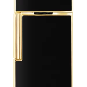 Briquet S.T. Dupont Biggy laqué noir et or – vue de dos - A La Civette.