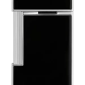 Briquet S.T. Dupont Slimmy laqué noir et chrome – vue de dos - A La Civette.