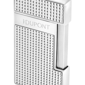 Briquet S.T. Dupont Slimmy pointe de diamant argenté – vue ouverte - A La Civette.