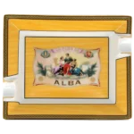 Face du Cendrier Alba jaune Elie Bleu – Accessoire d’exception pour amateurs de cigares - A La Civette.