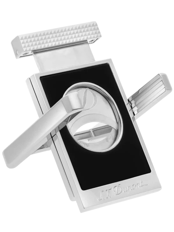 Coupe-cigare S.T. Dupont Stand chrome et noir – vue ouverte - A La Civette.