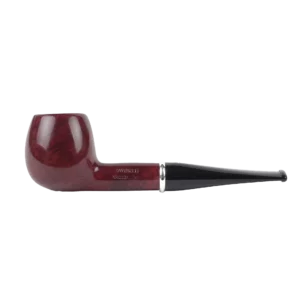 Pipe Savinelli Arcobaleno en vue de profil, forme droite, finition naturelle, filtre 9 mm - A La Civette.