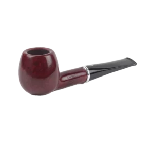 Pipe Savinelli Arcobaleno 207 en vue trois quarts, forme droite, finition naturelle, filtre 9 mm - A La Civette.