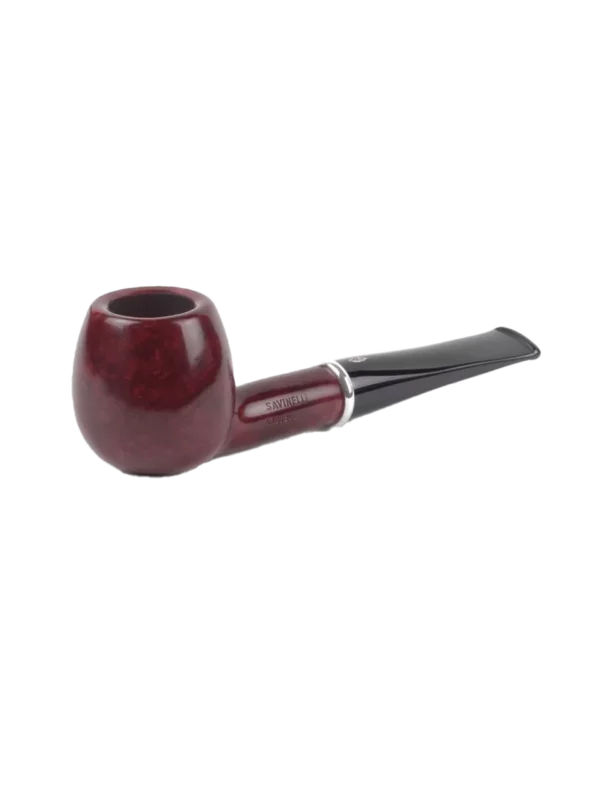 Pipe Savinelli Arcobaleno en vue trois quarts, forme droite, finition naturelle, filtre 9 mm - A La Civette.