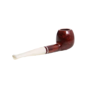 Pipe Savinelli Avorio en vue arrière, forme droite, finition naturelle, filtre 9 mm - A La Civette.