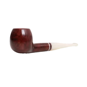 Pipe Savinelli Avorio en vue trois quarts, forme droite, finition naturelle, filtre 9 mm - A La Civette.