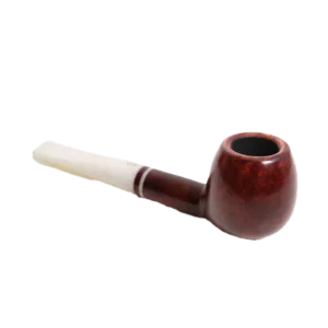 Pipe Savinelli Avorio en vue trois quarts inversée, forme droite, finition naturelle, filtre 9 mm - A La Civette.