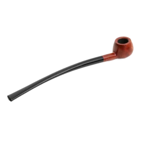 Pipe Savinelli Churchwarden en vue arrière, forme longue, finition naturelle, filtre 6 mm - A La Civette.