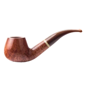 Pipe Savinelli Dolomiti 646 en vue de profil, forme courbée, finition naturelle, filtre 6 mm - A La Civette.