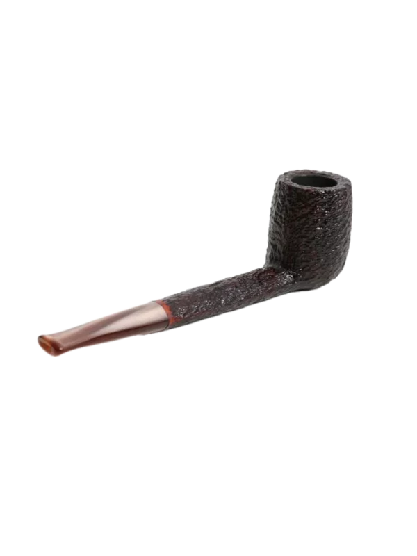 Pipe Savinelli Esploratore Boscaiolo en vue arrière, forme droite, finition rustique, filtre 3 mm - A La Civette.