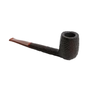 Pipe Savinelli Esploratore Boscaiolo en vue trois quarts inversée, forme droite, finition rustique, filtre 3 mm - A La Civette.