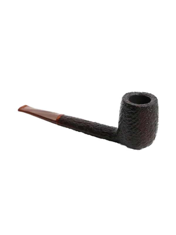 Pipe Savinelli Esploratore Boscaiolo 803 en vue trois quarts inversée, forme droite, finition rustique, filtre 3 mm - A La Civette.