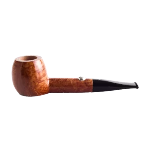 Pipe Savinelli Football en vue de profil, finition naturelle, forme droite, filtre 3 mm - A La Civette.